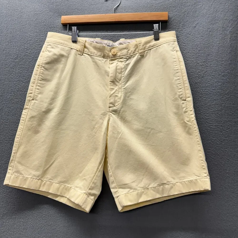 J Crew Shorts Broken In Regular‎ Fit Chino Coastal Yellow Mens 34 (34x9 ACTUAL)